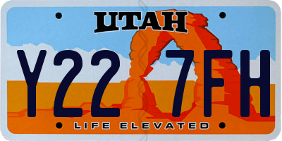 UT license plate Y227FH