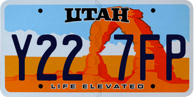 UT license plate Y227FP