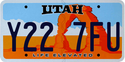 UT license plate Y227FU