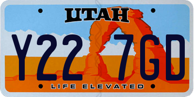 UT license plate Y227GD