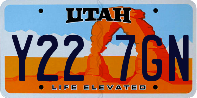 UT license plate Y227GN