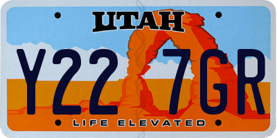 UT license plate Y227GR