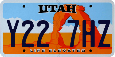 UT license plate Y227HZ