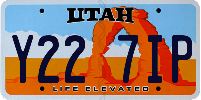 UT license plate Y227IP