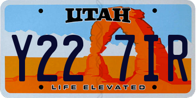 UT license plate Y227IR