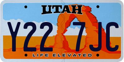UT license plate Y227JC
