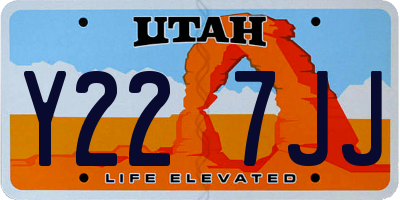 UT license plate Y227JJ