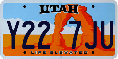 UT license plate Y227JU