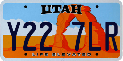 UT license plate Y227LR