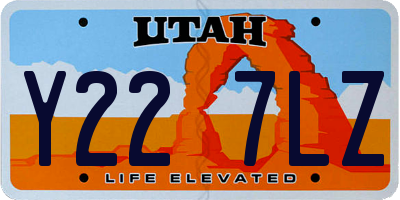 UT license plate Y227LZ