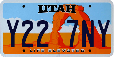 UT license plate Y227NY