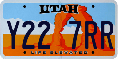 UT license plate Y227RR