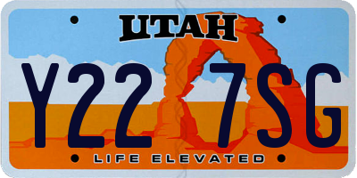 UT license plate Y227SG