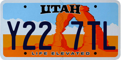 UT license plate Y227TL