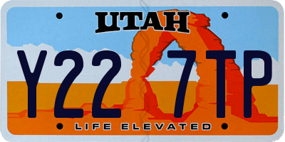 UT license plate Y227TP