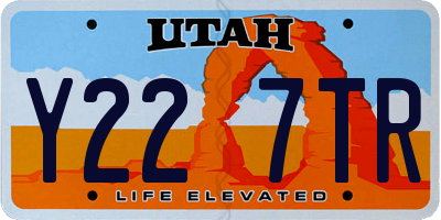 UT license plate Y227TR