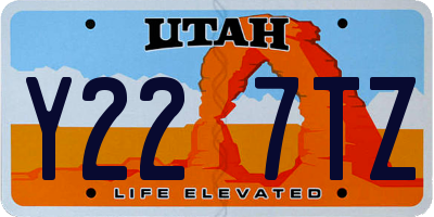 UT license plate Y227TZ