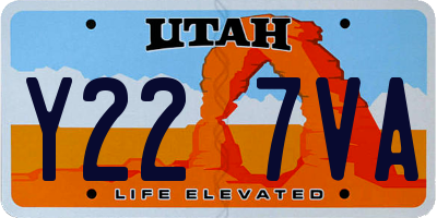 UT license plate Y227VA
