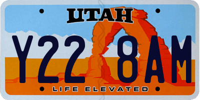 UT license plate Y228AM