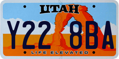 UT license plate Y228BA