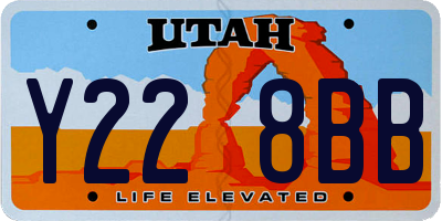 UT license plate Y228BB