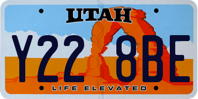 UT license plate Y228BE