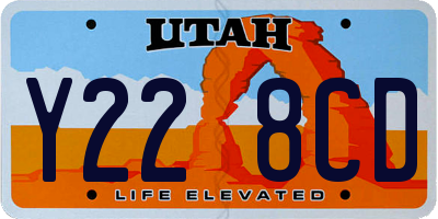 UT license plate Y228CD