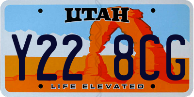 UT license plate Y228CG