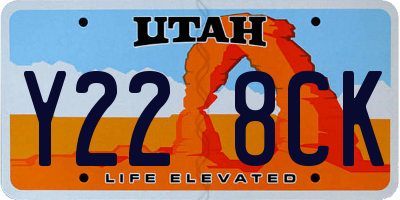 UT license plate Y228CK