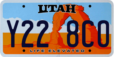 UT license plate Y228CO