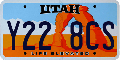 UT license plate Y228CS