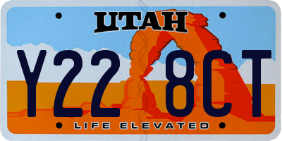 UT license plate Y228CT