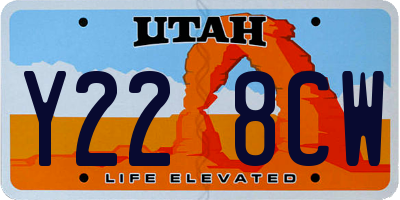 UT license plate Y228CW
