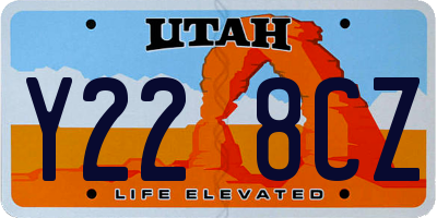 UT license plate Y228CZ