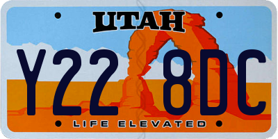 UT license plate Y228DC
