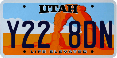 UT license plate Y228DN