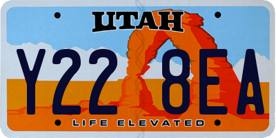 UT license plate Y228EA