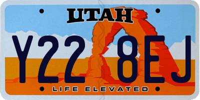 UT license plate Y228EJ
