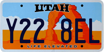 UT license plate Y228EL