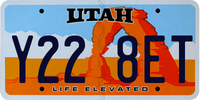 UT license plate Y228ET