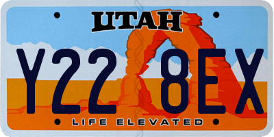 UT license plate Y228EX