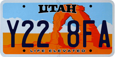 UT license plate Y228FA