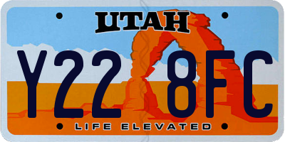 UT license plate Y228FC