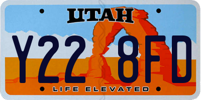 UT license plate Y228FD