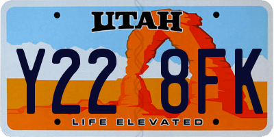 UT license plate Y228FK