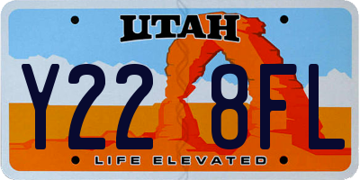 UT license plate Y228FL