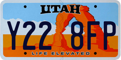 UT license plate Y228FP