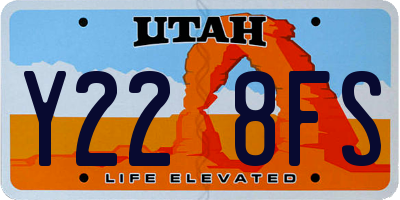 UT license plate Y228FS