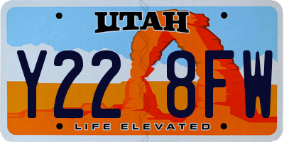 UT license plate Y228FW