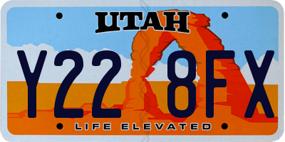 UT license plate Y228FX